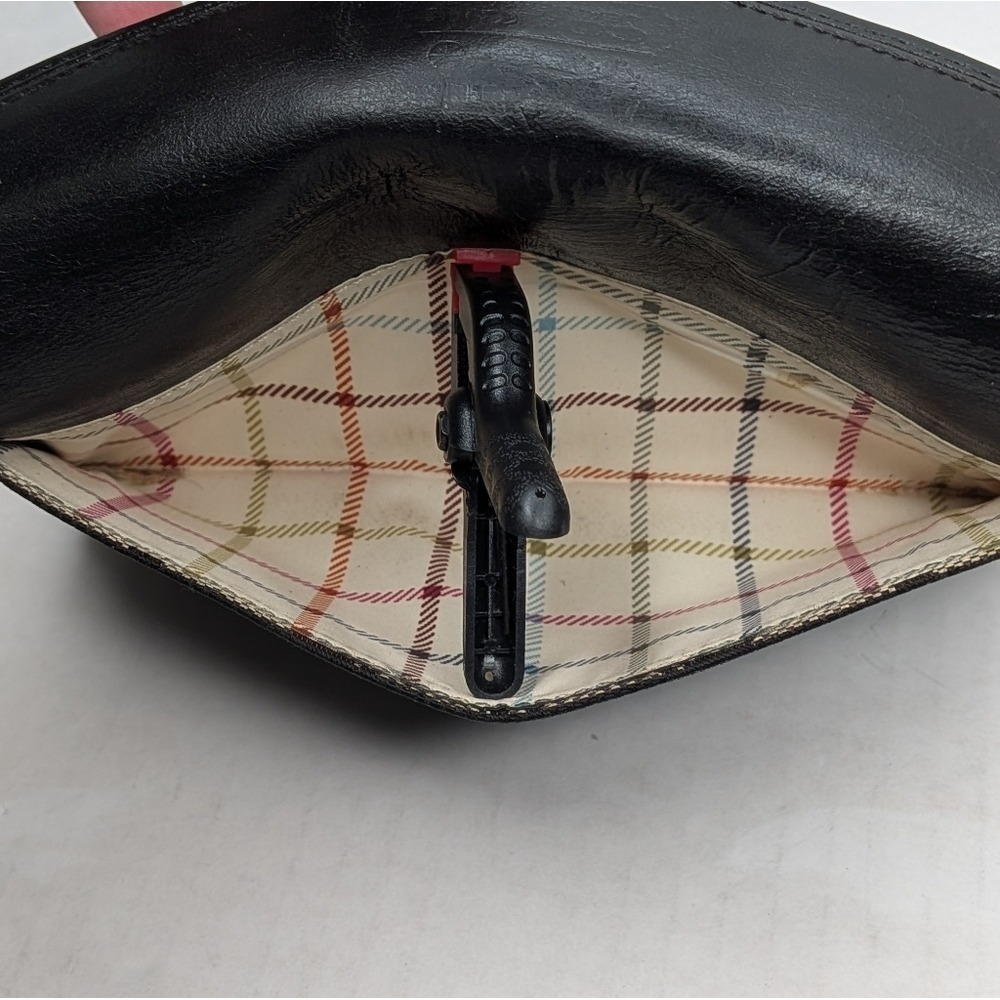 Vintage Coach Bleeker Black Signature Jacquard Canvas & Leather Buckle Wallet - Picture 12 of 15